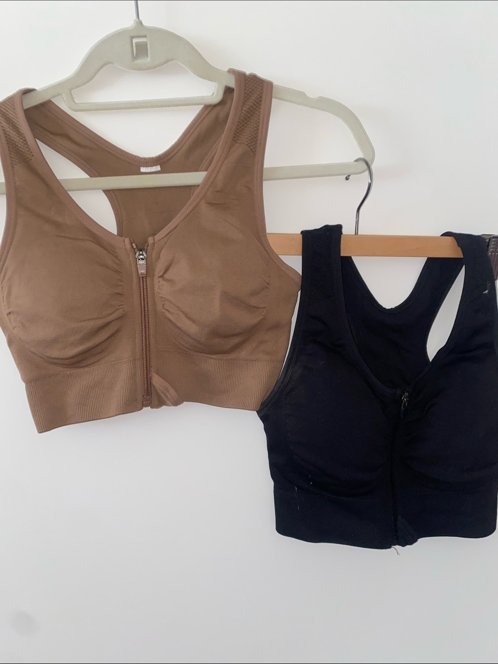 Velocity Front-Zip Support Bodysuit - Brown and Black